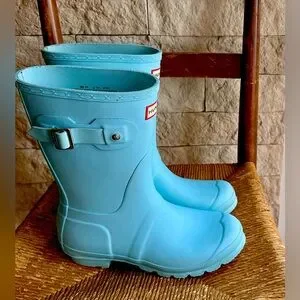 Hunter Shoes Hunter Light Blue Waterproof Boots Poshmark